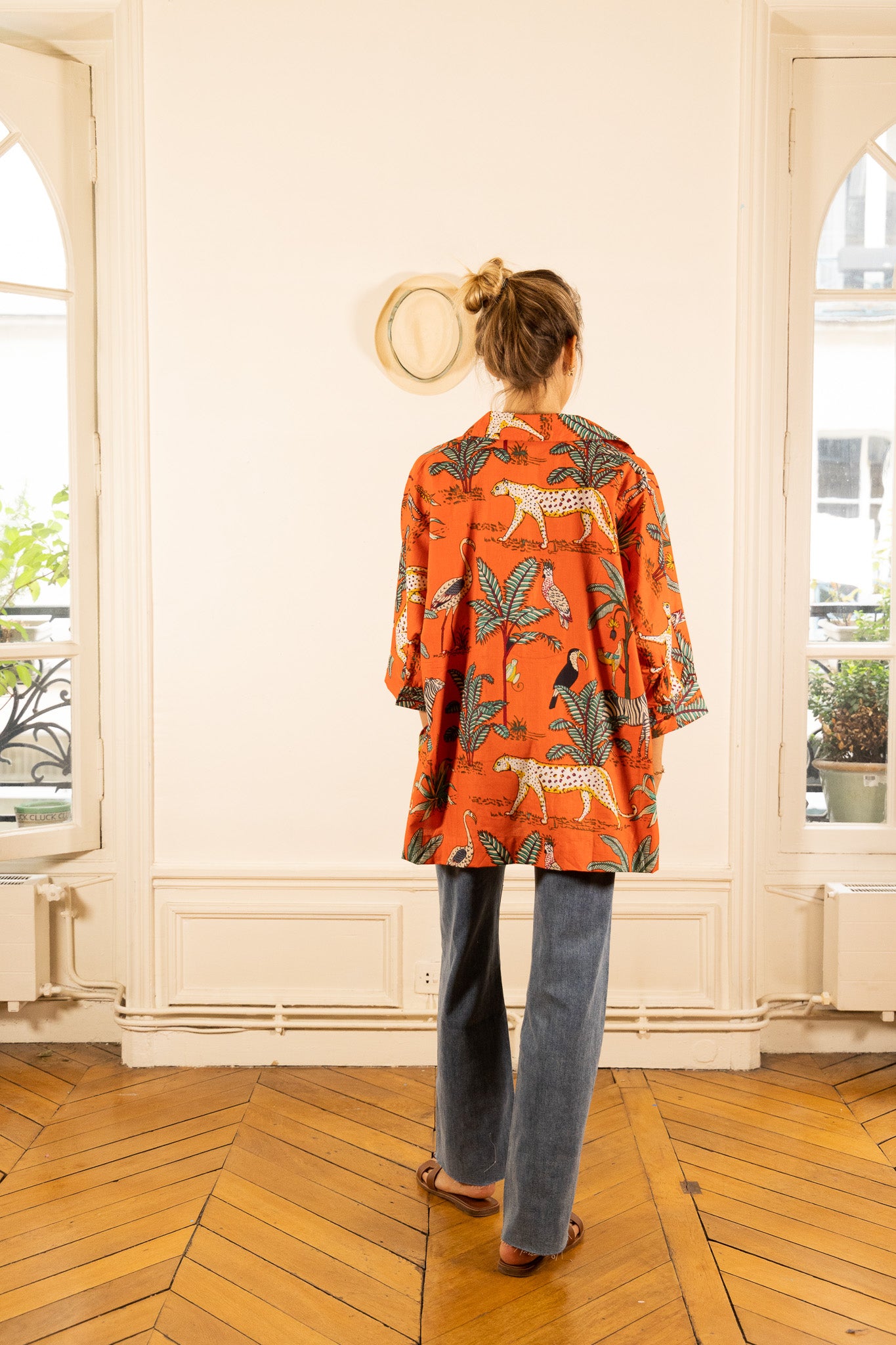 NOLA JUNGLE GREEN BLOUSE