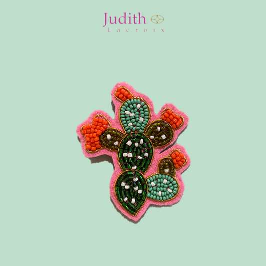 BROCHE - CACTUS PERLES