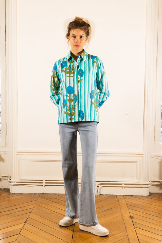 HIDEKI REIMS BLAUES HEMD