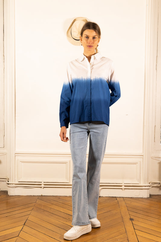 HIDEKI TYE BLAUES HEMD