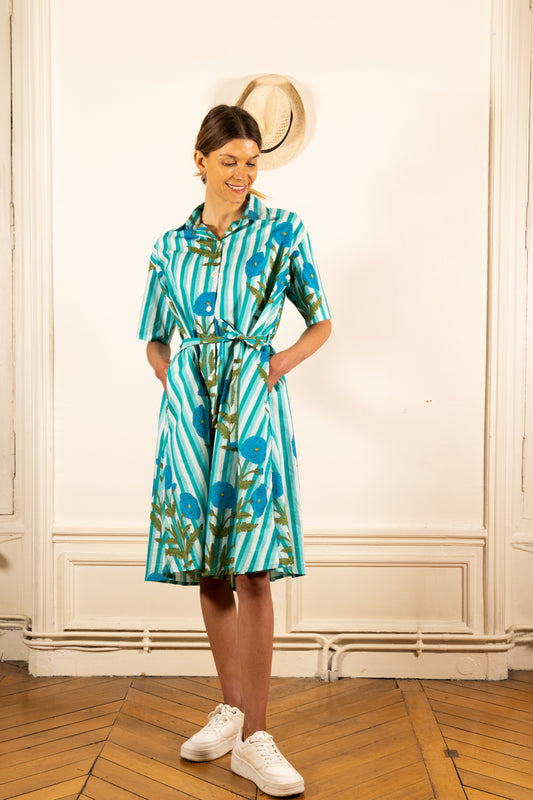 ROBE KIARA REIMS BLEU