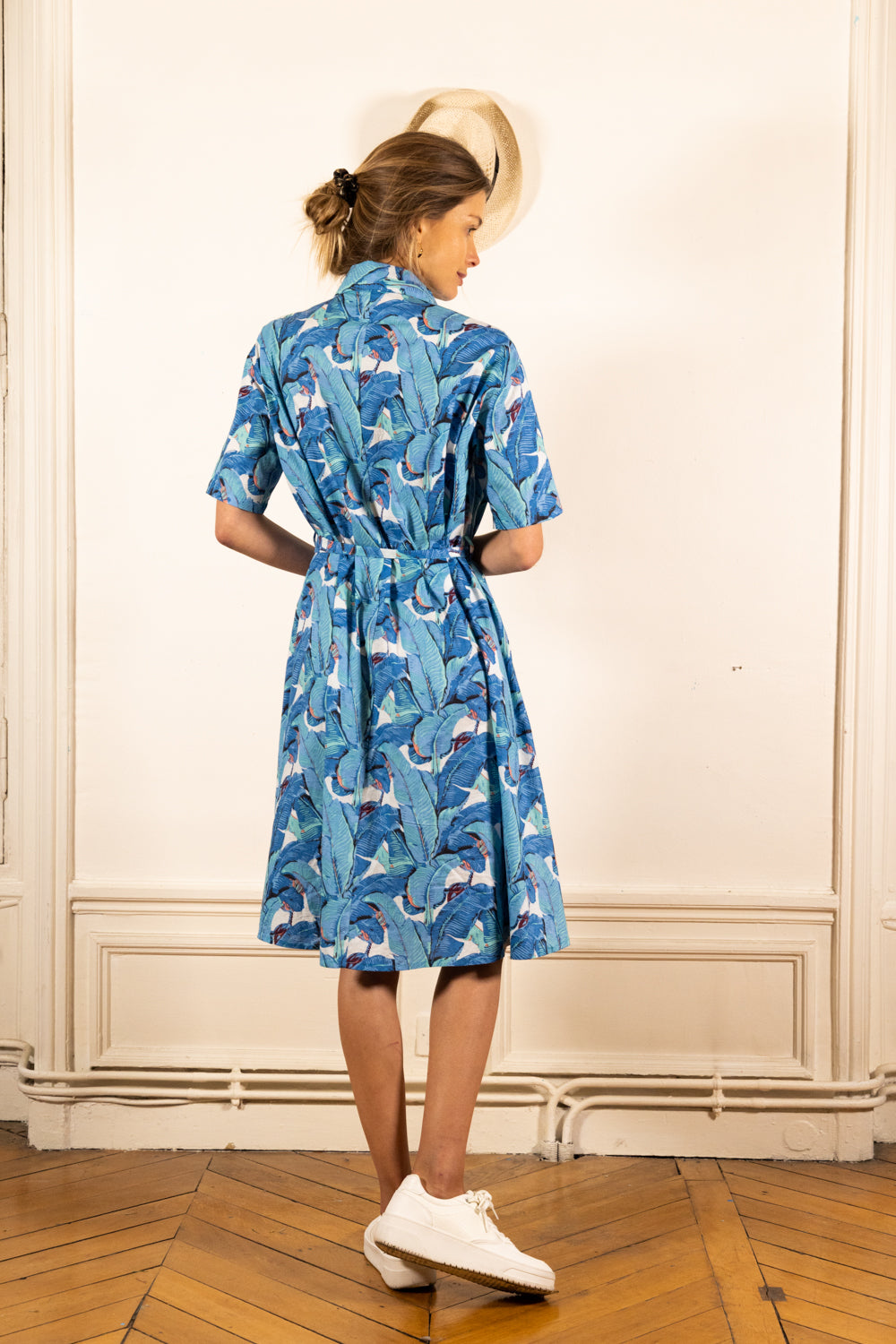 KIARA BLUE LEAF DRESS