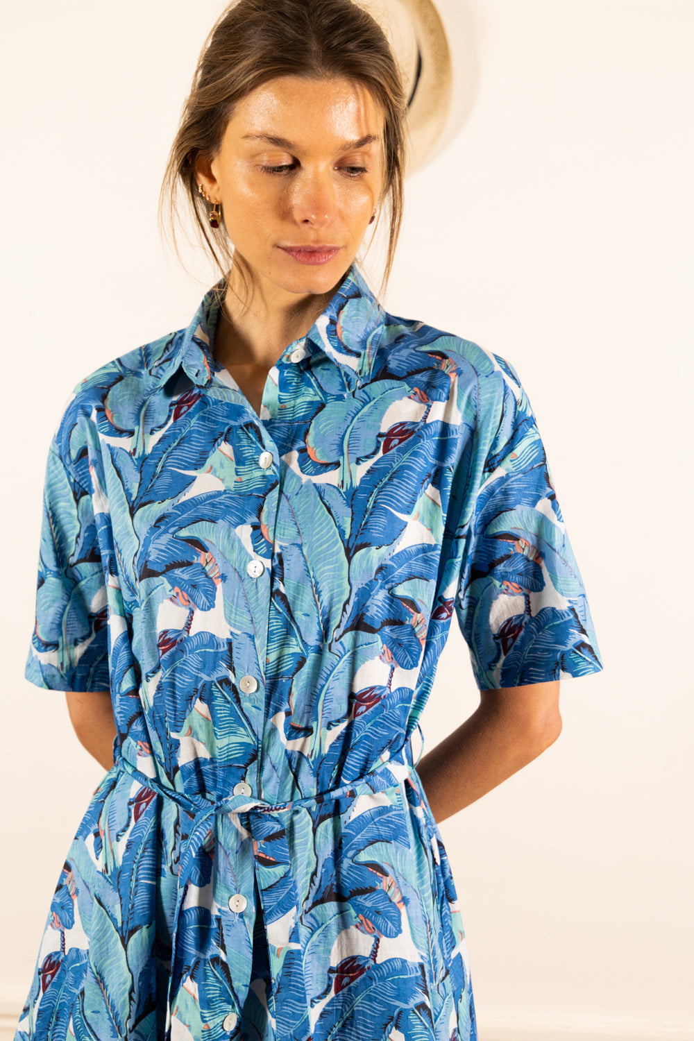 KIARA BLUE LEAF DRESS