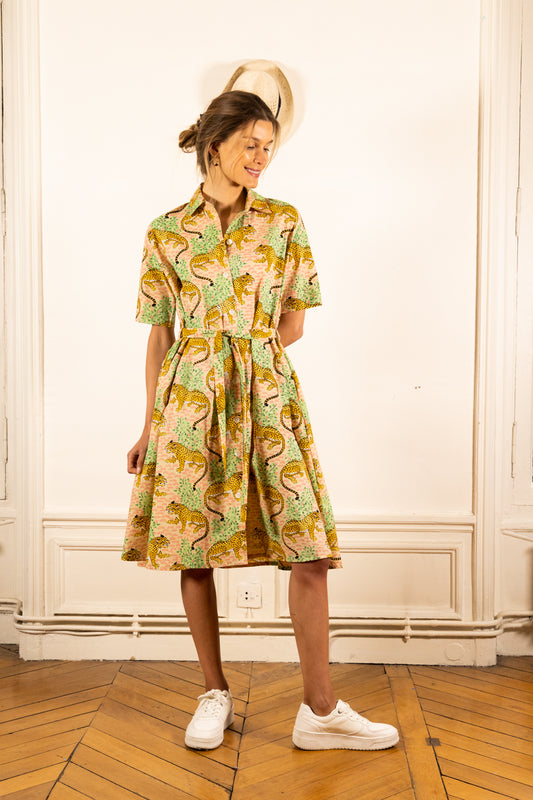 ROBE KIARA TIGRE ROSE