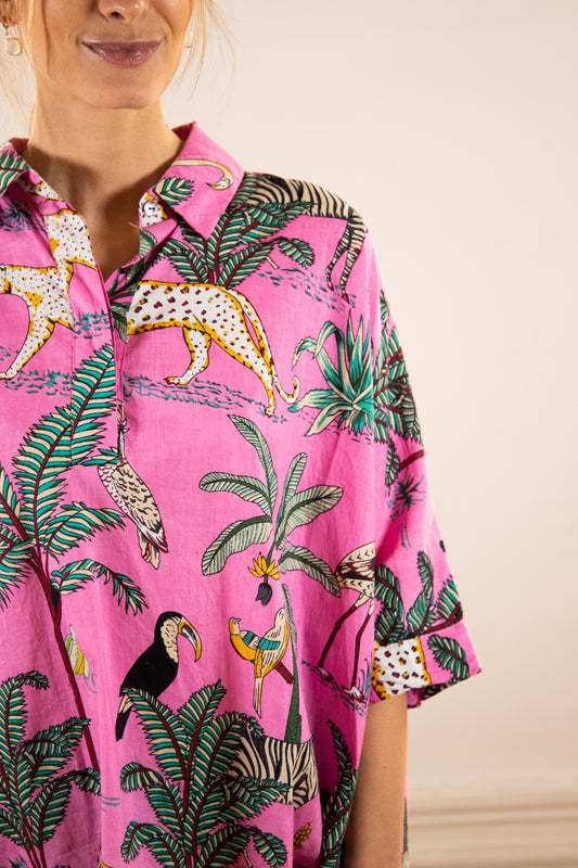 NOLA JUNGLE ROSA BLUSE