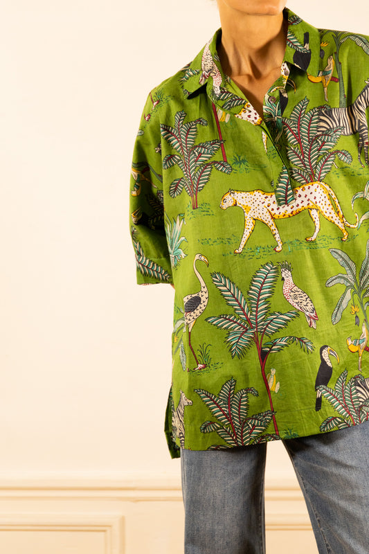 NOLA DSCHUNGELGRÜNE BLUSE