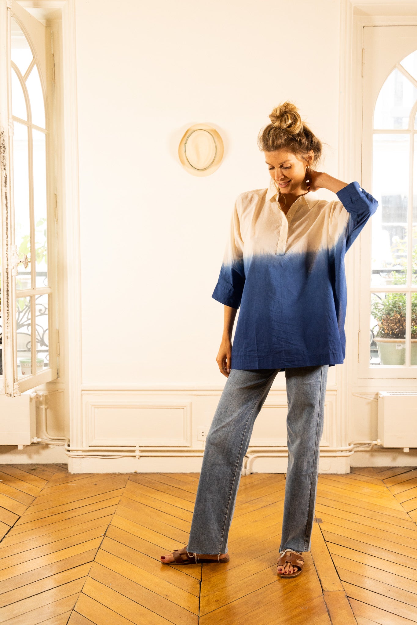 NOLA TYE BLUE BLOUSE