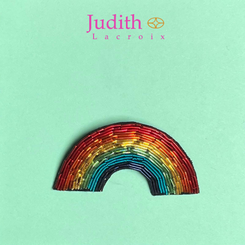 Brosche - Regenbogen