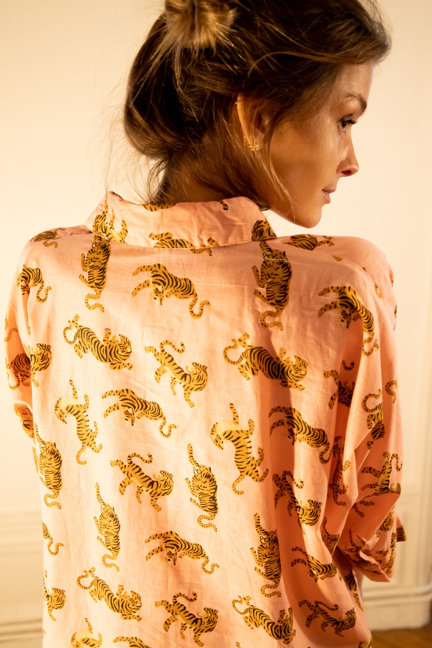 NOLA TIGER PINK BLOUSE