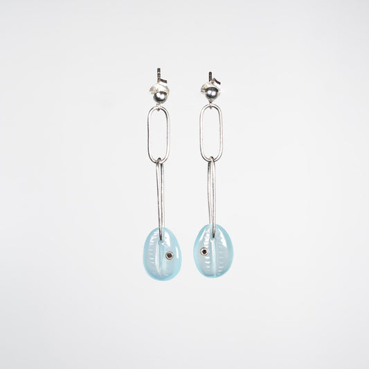 boucles d'oreilles argent pierre semi précieuse calcédoine bijoux femme joaillerie bijouterie paris créateurs