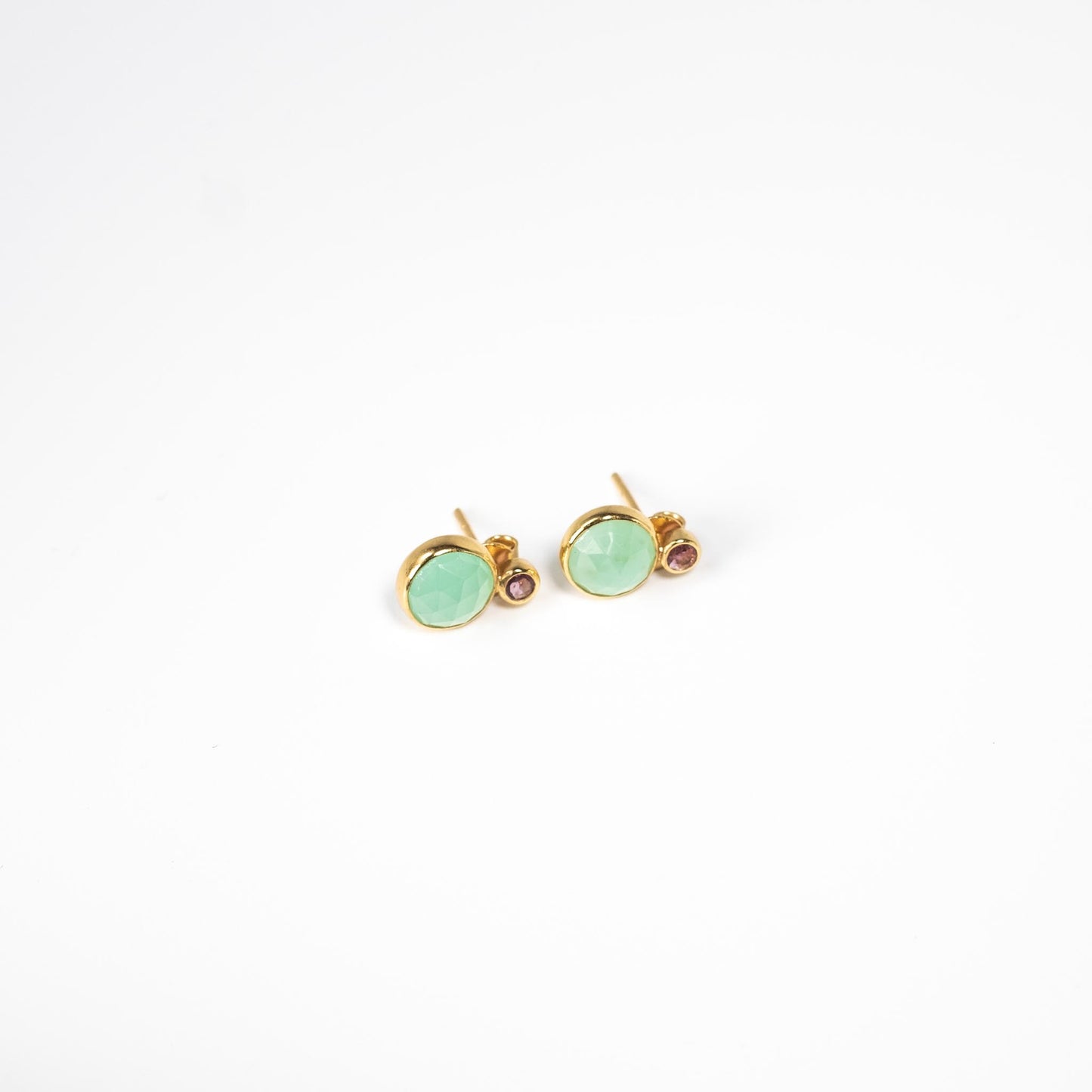 boucles d'oreilles or vermeil pierre semi précieuse chrysoprase tourmaline bijoux femme joaillerie bijouterie paris créateurs