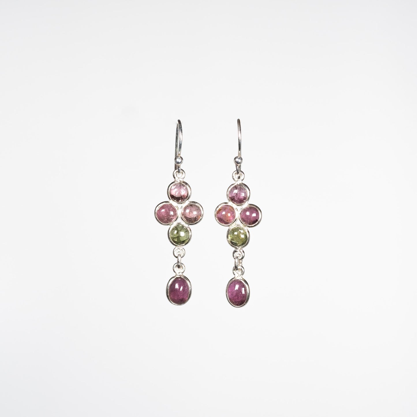 boucles d'oreilles argent dormeuses pierre semi précieuse tourmaline bijoux femme joaillerie bijouterie paris créateurs