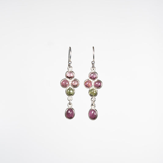 boucles d'oreilles argent dormeuses pierre semi précieuse tourmaline bijoux femme joaillerie bijouterie paris créateurs
