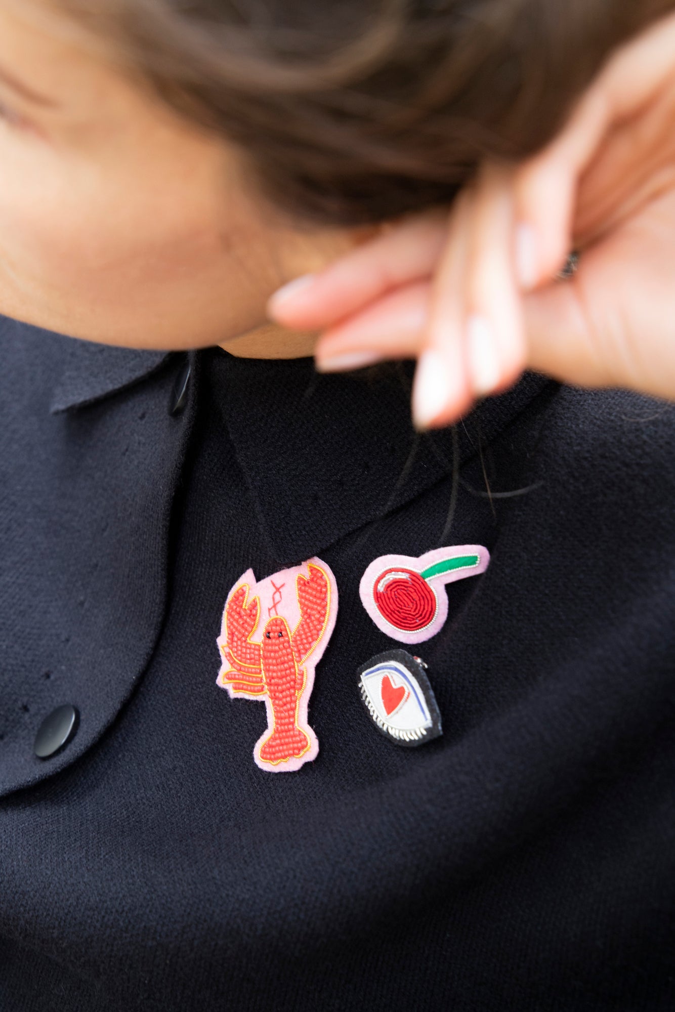 Broche - Cerise