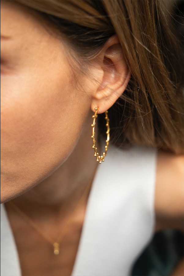 VERMEIL CLEO HOOPS