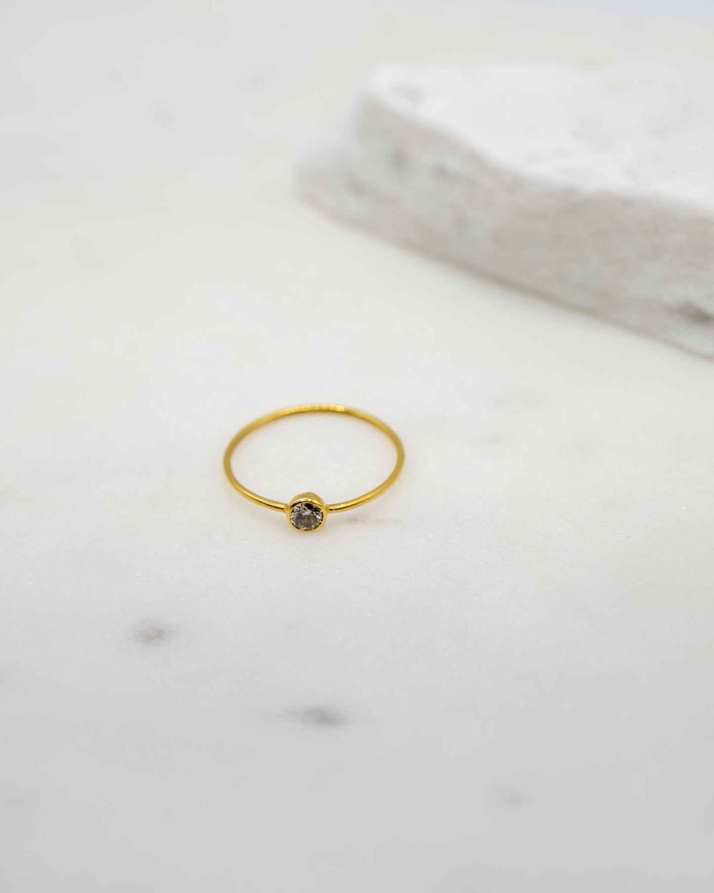 SOLITAIRE OR DIAMANT GRIS BRILLANT M