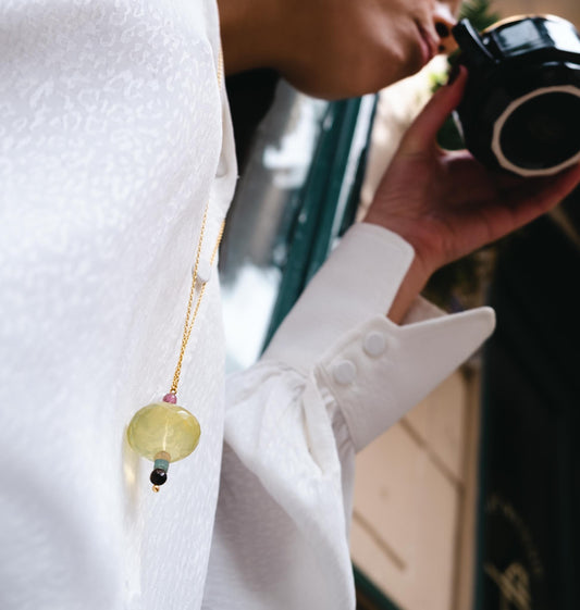 ZITRONENQUARZ-HALSKETTE