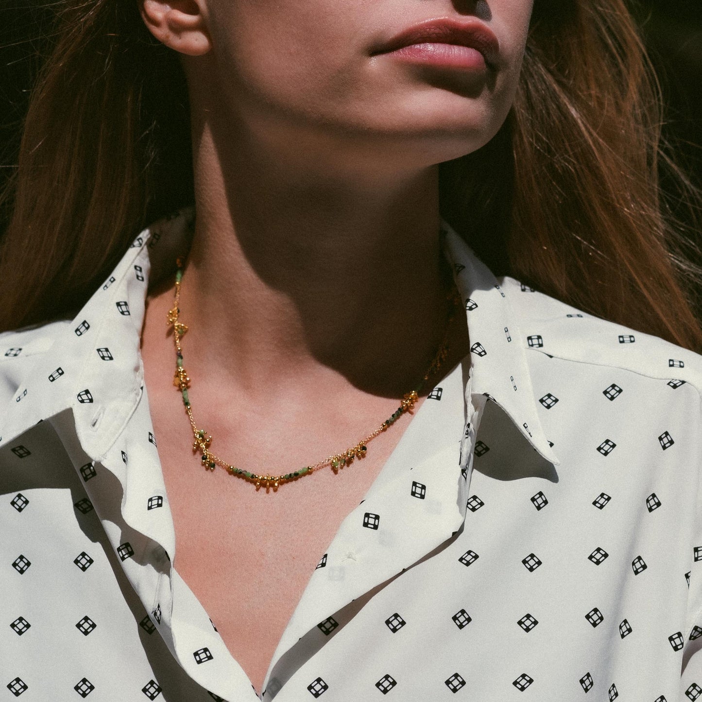 collier or vermeil pierre semi précieuse joaillerie création bijouterie paris bijoux femme