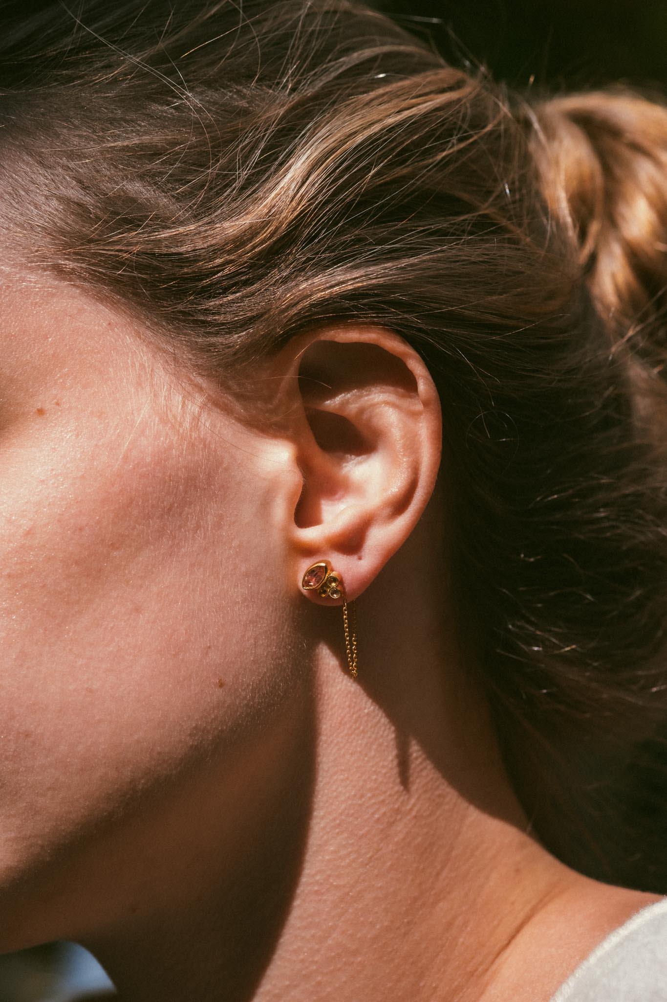 boucles d'oreilles or vermeil pierre semi précieuse tourmaline bijoux femme joaillerie bijouterie paris créateurs