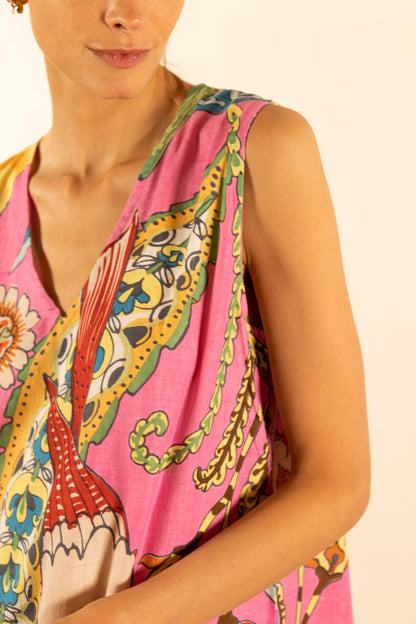 ANNIE SCHÖNES ROSA KLEID