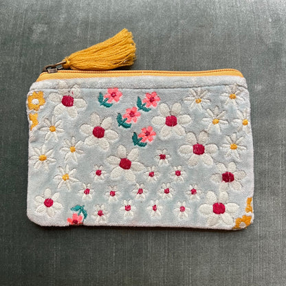 POCHETTE FLEUR BLEU