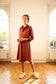 PAOLA TERRACOTTA DRESS