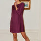 robe courte droite prune vetement femme creation paris