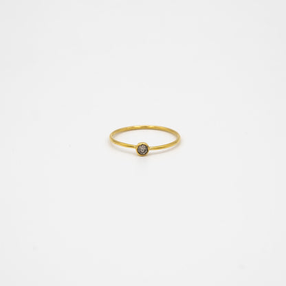 SOLITAIRE GOLD DIAMOND GRAY M