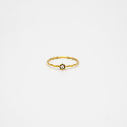 SOLITAIRE OR DIAMANT TAILLE ROSE M