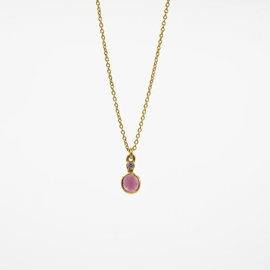 collier or vermeil pierre semi précieuse tourmaline bijoux femme joaillerie bijouterie paris