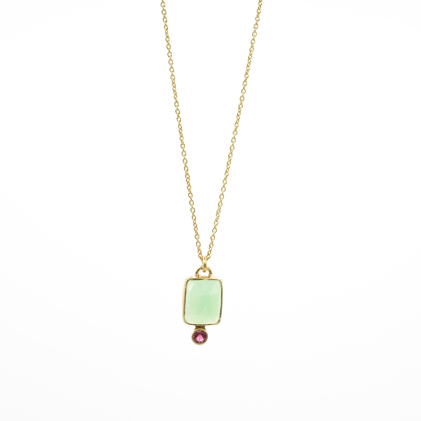 collier or vermeil pierre semi précieuse chrysoprase tourmaline bijoux femme joaillerie bijouterie paris