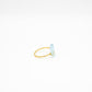 bague vermeil coquillage pierre semi précieuse calcédoine bleu  bijoux femme joaillerie bijouterie paris créateurs