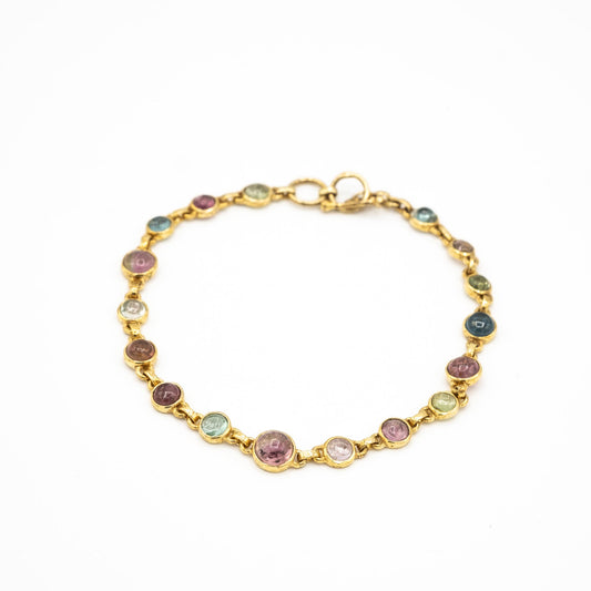 bracelet or vermeil pierre semi précieuse tourmaline bijoux femme joaillerie bijouterie paris