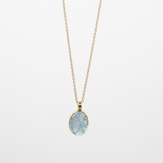 collier or vermeil pierre semi précieuse aigue marine bijoux femme joaillerie bijouterie paris
