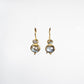 boucles d'oreilles or vermeil dormeuse pierre semi précieuse labradorite création joaillerie bijouterie paris bijoux femme