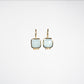 boucles d'oreilles or vermeil dormeuse pierre semi précieuse calcédoine joaillerie création bijouterie paris bijoux femme