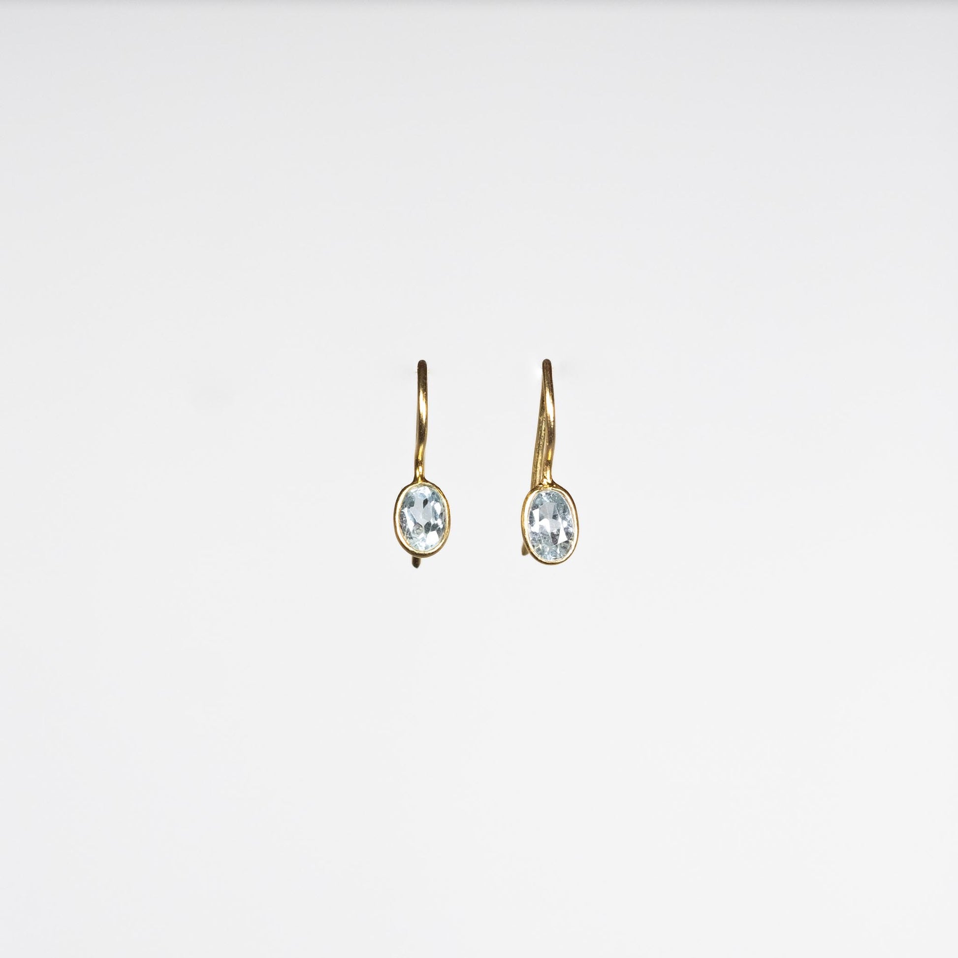 boucles d'oreilles or vermeil dormeuse pierre semi précieuse topaze joaillerie création bijouterie paris bijoux femme