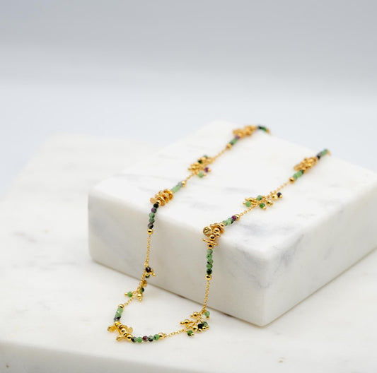 collier or vermeil pierre semi précieuse joaillerie création bijouterie paris bijoux femme
