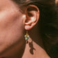 boucles d'oreilles or vermeil dormeuse pierre semi précieuse quartz calcédoine joaillerie création bijouterie paris bijoux femme