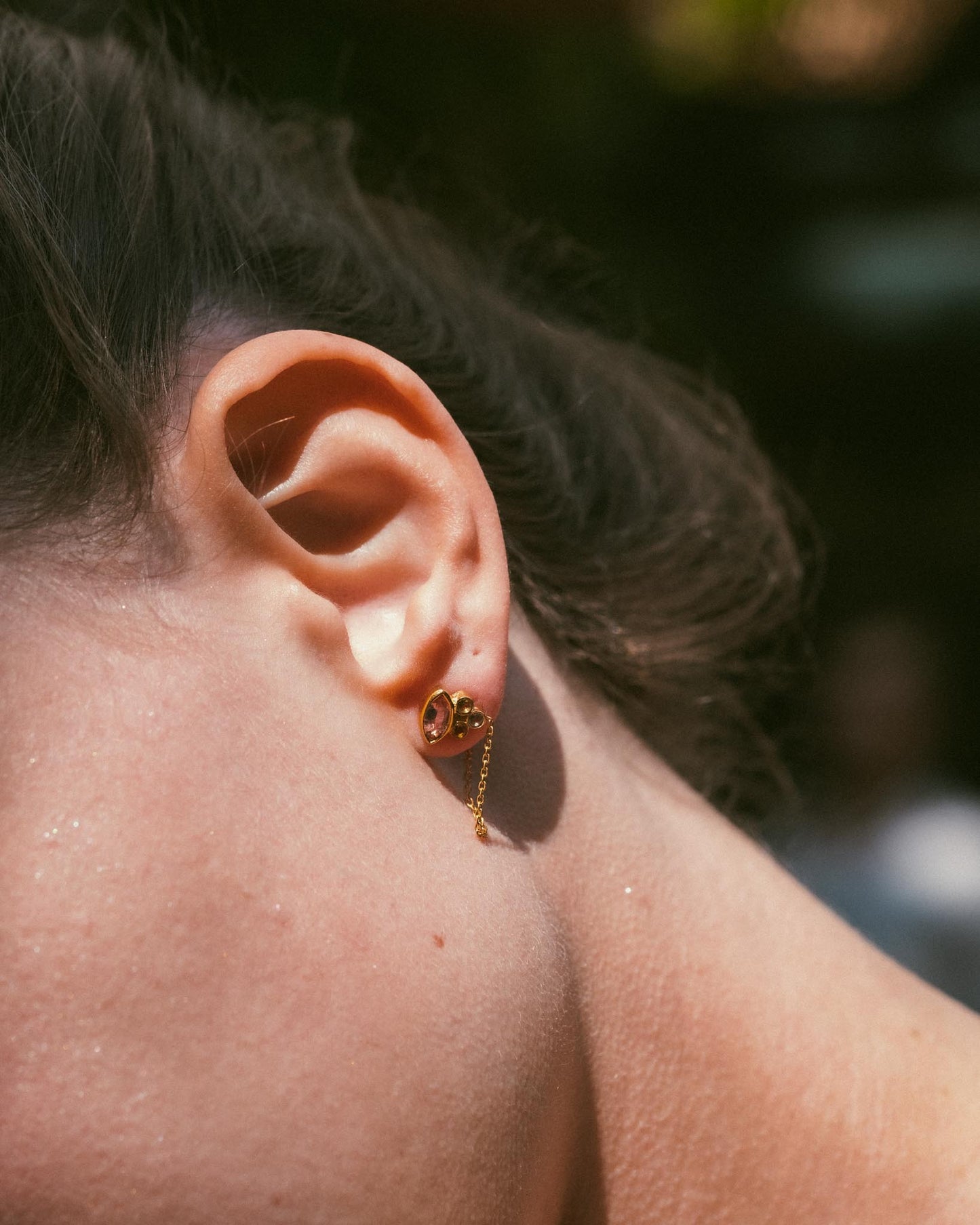 boucles d'oreilles or vermeil pierre semi précieuse tourmaline bijoux femme joaillerie bijouterie paris créateurs