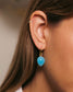 boucles d'oreilles or vermeil dormeuse pierre semi précieuse calcédoine zirconia joaillerie création bijouterie paris bijoux femme