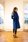 ROBE PAOLA VELOURS BLEU